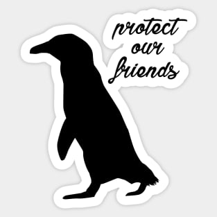 protect animals - penguin Sticker